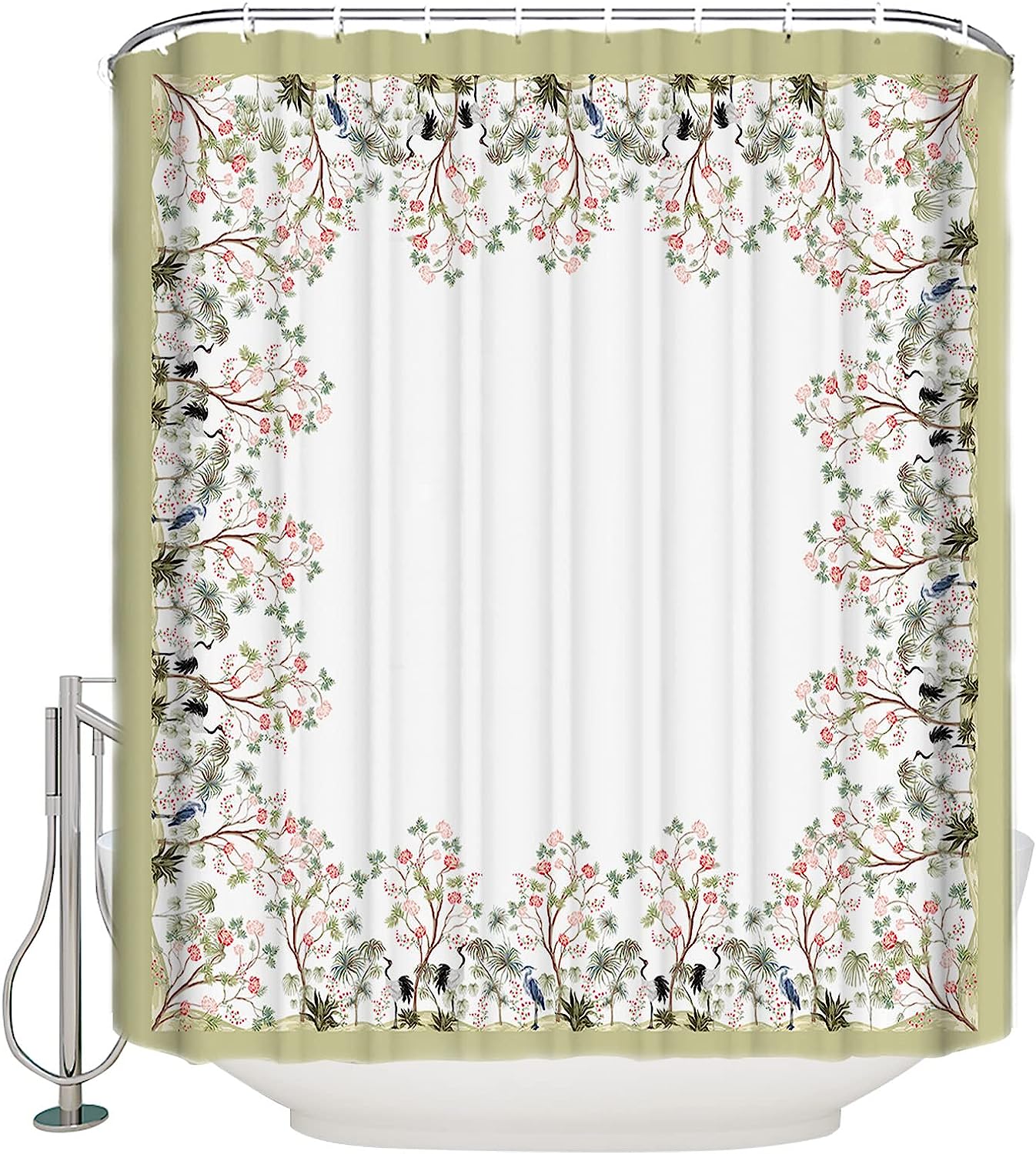 Chinese Style Vintage Shower Curtain for Bathroom