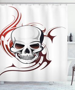 Chinese Tiger Tattoo Print Shower Curtain for Wild Showers