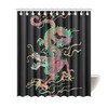 Chinese Zodiac Chinese Flying Dragon Waterproof Shower Curtain for Bathroom Decor