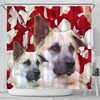 Chinook Dog Print Shower Curtain With Cute And Fun Animal Theme For Bathroom Decor