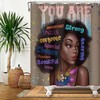 Chloroplastid Afro African American Shower Curtain