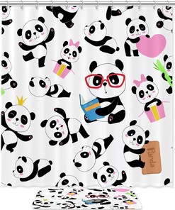 Chow Chow Dog And Cat Fabric Shower Curtain - Adorable Bathroom Accessory For Pet Lovers