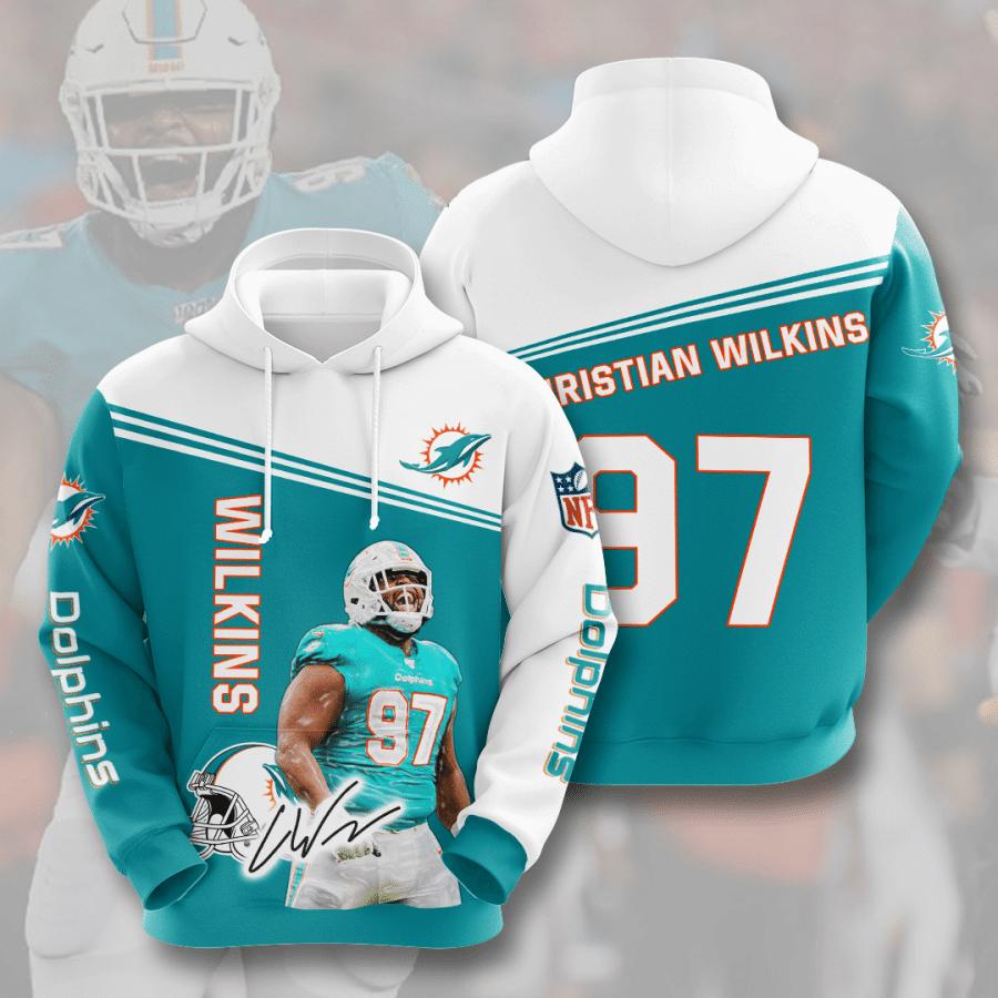 Christian Wilkins Miami Dolphins 58 Unisex 3D Hoodie - Perfect Gift For Fans
