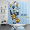 Christmas Ball Snowflake Gift Shower Curtain - Festive Bathroom Decor