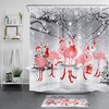 Christmas Ball Snowflake Red Gnome Winter Shower Curtain 