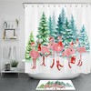 Christmas Ball Snowflake Winter Snow Scene Shower Curtain 