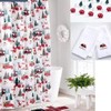 Christmas Camper Bath Collection - Fabric Shower Curtain And Hand Towels