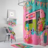Christmas Deer Funny Bathroom Decor Shower Curtain, Cute Vintage Xmas Curtain 