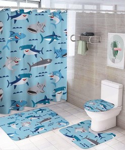 Christmas Deer Shower Curtain for Bathroom - Decorative Shower Curtain with Festive Spirit