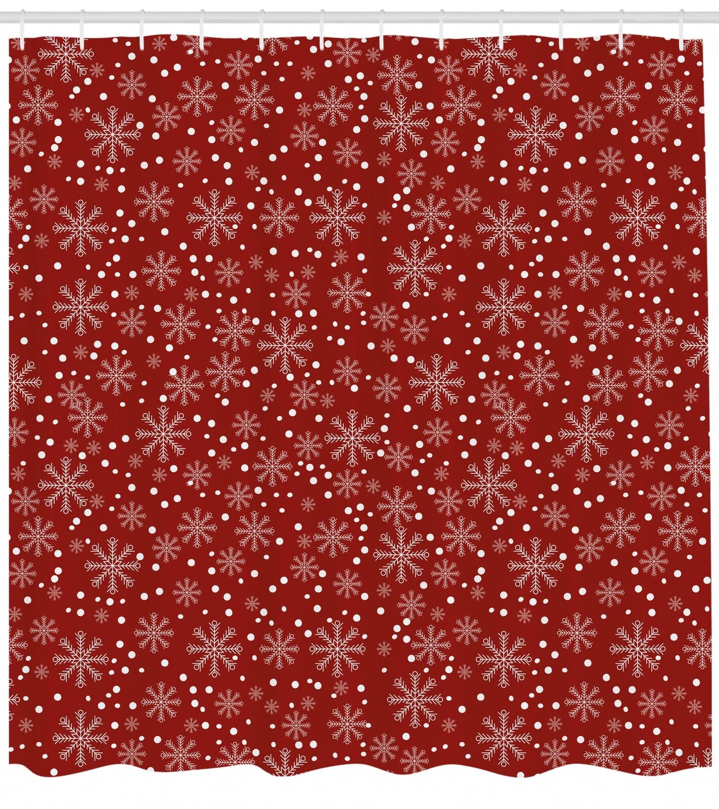 Christmas Geometric Shower Curtain Pattern, Fabric Bathroom Decor