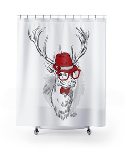 Christmas Gift Snowflake Gnome Luxury Shower Curtain for Bathroom
