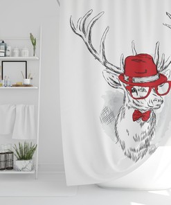 Christmas Gift Snowflake Gnome Luxury Shower Curtain for Bathroom