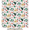 Christmas Hearts And Deer Angels Printed Shower Curtain For Colorful Bathroom Decor
