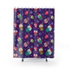 Christmas Owls Snowflakes Fabric Shower Curtain - Festive Holiday Bathroom Decor