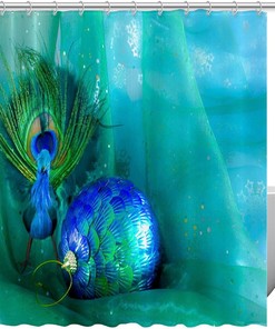Christmas Peacock Father Best Shower Curtain for Bathroom