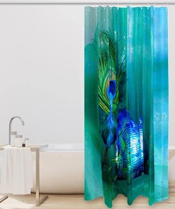 Christmas Peacock Father Best Shower Curtain for Bathroom