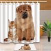 Christmas Pug Dog Stars Shower Curtain - Festive Bathroom Decor For The Holidays