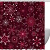 Christmas Purple Snowflakes Luxury Shower Curtain for Bathroom Decor