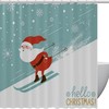 Christmas Santa Claus Snowflake Colorful Shower Curtain for Bathroom