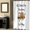 Christmas Sloth Shower Curtain for Bathroom Decor