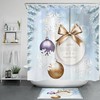 Christmas Snowflake Balls Shower Curtain For A Festive Bathroom