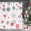Christmas Snowflake Shower Curtain For Festive Winter Bathroom Decor