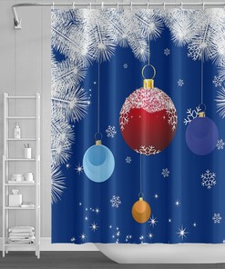 Christmas Snowflakes Winter Holiday Shower Curtain