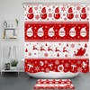 Christmas Snowman Reindeer Snowflake Ball Shower Curtain