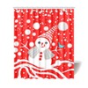 Christmas Snowman Shower Curtain - Create A Festive Atmosphere - Waterproof Bathroom Decor