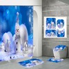 Christmas Snowman Snowflakes Shower Curtain - Festive Prints