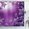 Christmas Stars Backdrop Print Waterproof Fabric Shower Curtain For Festive Bathroom Decor