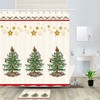 Christmas Tree And Star Shower Curtain For A Classic Winter Bathroom