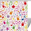 Christmas Tree Baubles Snowflakes Red Shower Curtain for the Holidays