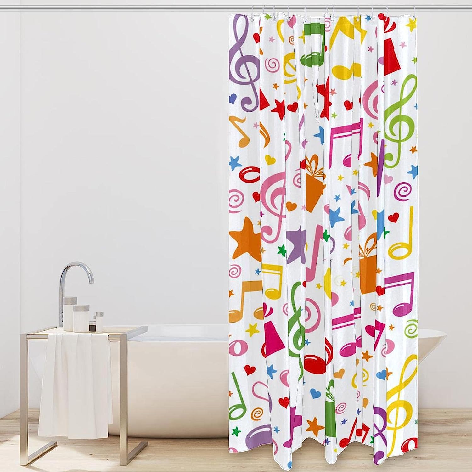 Christmas Tree Baubles Snowflakes Red Shower Curtain for the Holidays