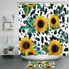 Christmas Tree Buffalo Plaid Moose Shower Curtain Farm Truck 