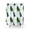 Christmas Trees And Snowflakes Shower Curtain For Festive Bathroom Decor