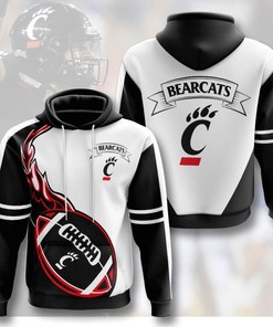 Cincinnati Bearcats Ncaa 3D All Over Print Hoodie With Zipper For Men