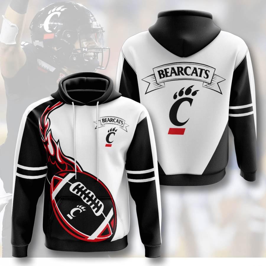 Cincinnati Bearcats Ncaa 3D All Over Print Hoodie With Zipper For Men