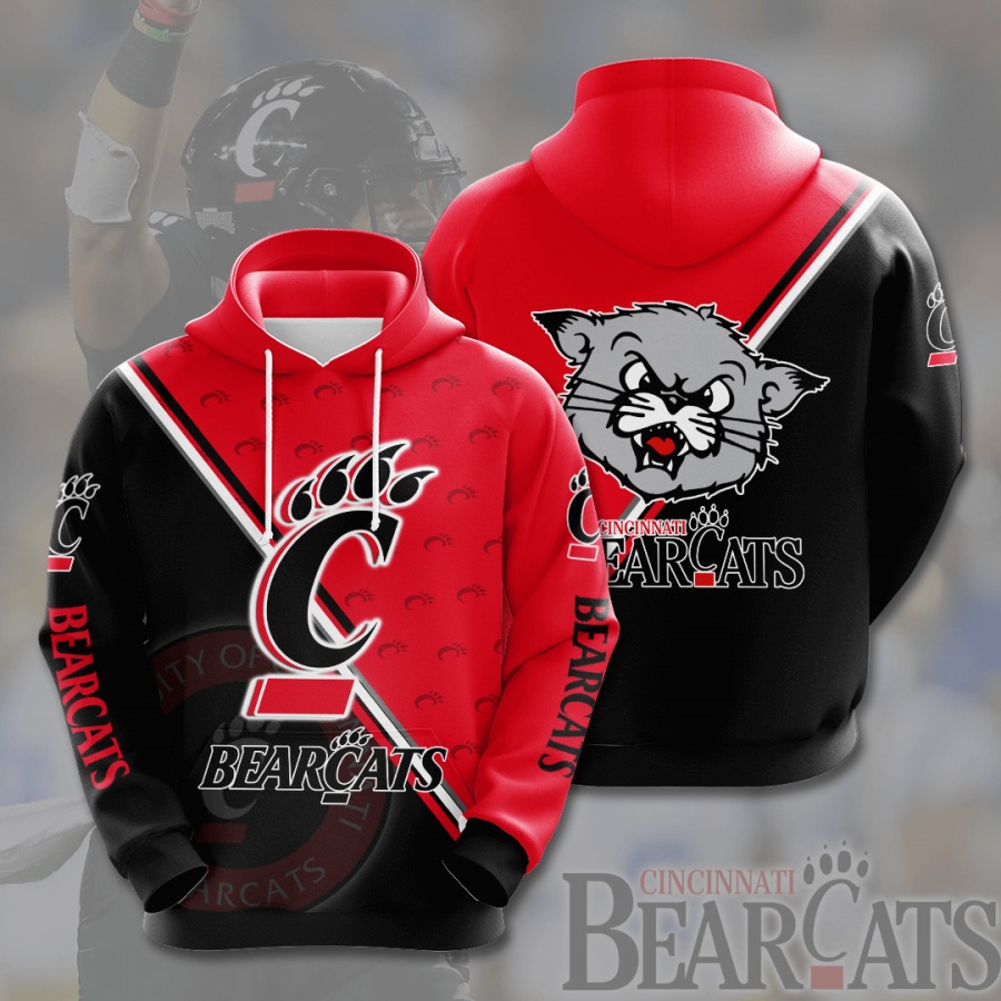 Cincinnati Bearcats Team 3D All Over Print Hoodie For Men