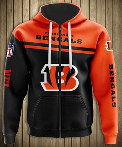Cincinnati Bengals 3D Skull All Over Print Hoodie For Fans