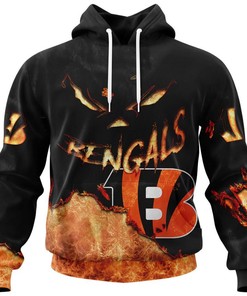 Cincinnati Bengals All Over Print Devil Eyes 3D Hoodie Gift For Fans
