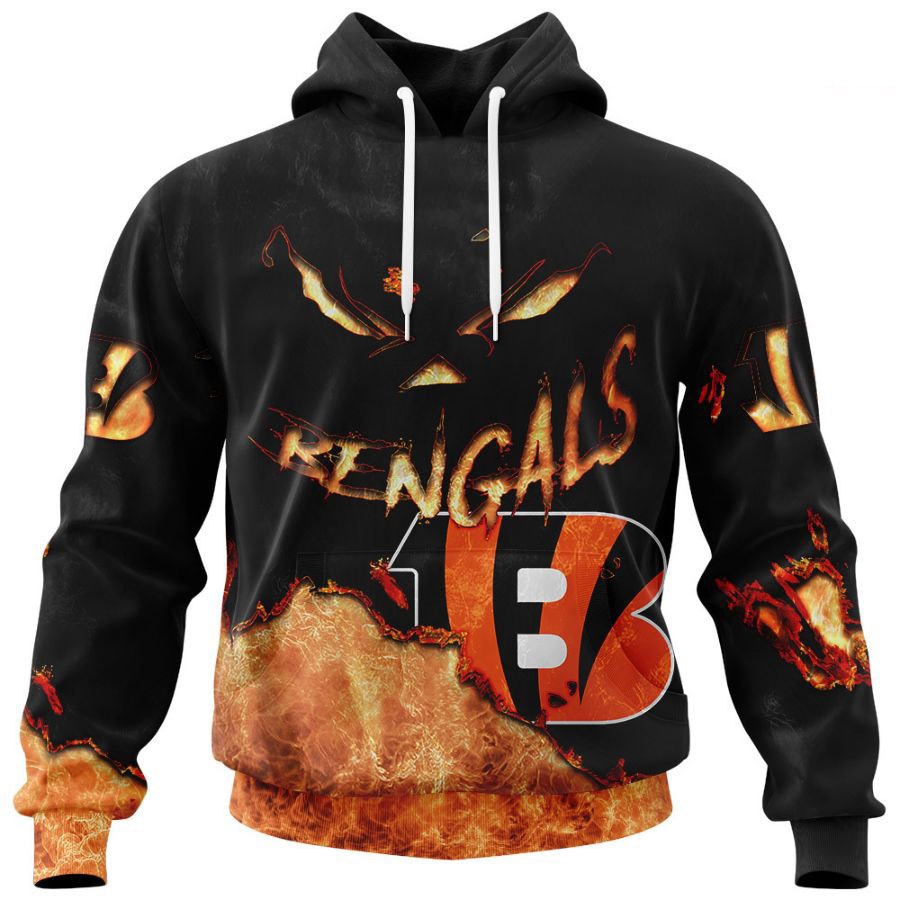 Cincinnati Bengals All Over Print Devil Eyes 3D Hoodie Gift For Fans