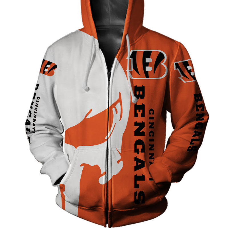 Cincinnati Bengals All Over Print Skull Printed Hoodie Gifts For Fans