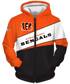 Cincinnati Bengals All Over Print Zip Hoodie