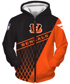 Cincinnati Bengals All Over Print Zip Hoodie Gift For Fan