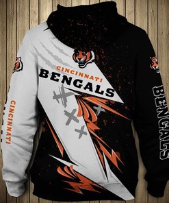 Cincinnati Bengals All Over Print Zip Hoodie Thunder Graphic Gifts For Fans