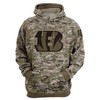 Cincinnati Bengals Army Graphic All Over Print Zip Hoodie Pullover Gift For Fans