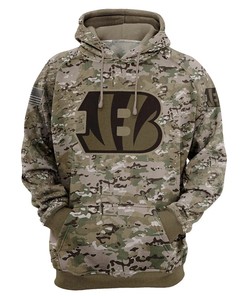 Cincinnati Bengals Army Graphic All Over Print Zip Hoodie Pullover Gift For Fans