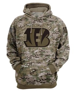 Cincinnati Bengals Camo Printed 3D All Over Print Pullover Zip-Up Hoodie Gifts For Fans