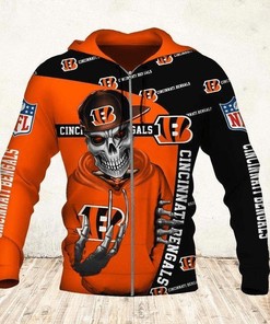 Cincinnati Bengals Cute Death All Over Print Hoodie Gifts For Fans
